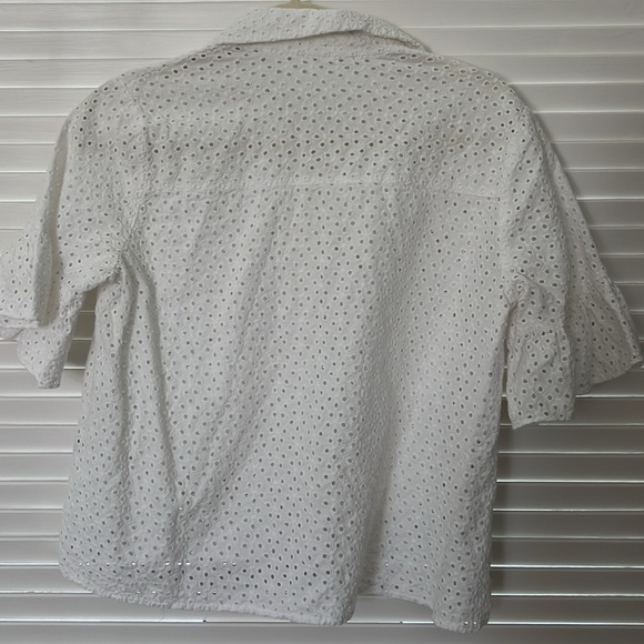 Rebecca Taylor white eyelet button down. Size small. - Picture 4 of 4